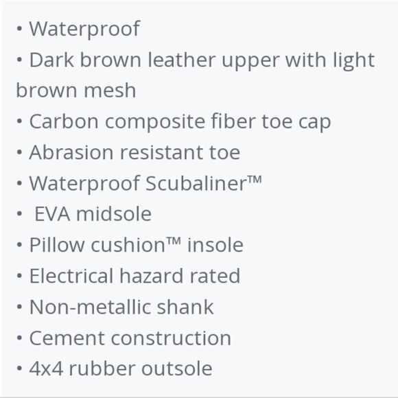 Carolina 4x4 steel toe waterproof hiking boots CA 4513 Brown leather size 9W - Picture 9 of 9